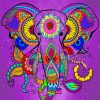 Mandala Elephant paint by numbers
