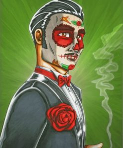 Mexican Sugar Skull Man Paint by numbers
