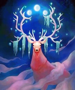 Moon Guardian Stag Paint by numbers