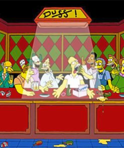 Simpson The Last Supper Paint by numbers