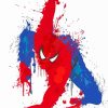 Spiderman Splatter Paint by numbers