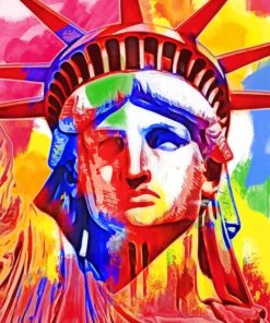 Colorful Statue Of Liberty NY City paint by numbers