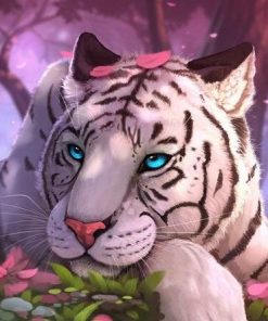 Fantasy White Tiger Paint by numbers