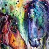 Colourful Horses Portrait Paint by numbers