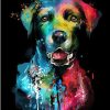 Colorful Companion Dog Paint by numbers