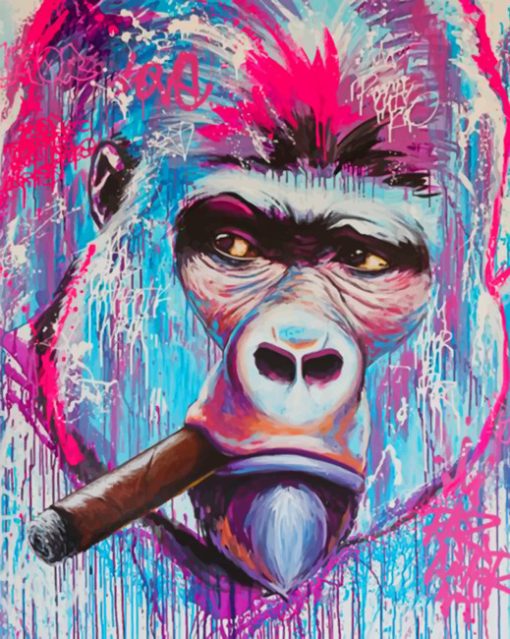 Abstract Gorilla Paint by numbers