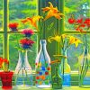 Aesthetic Flowers In A Bottle Paint by numbers