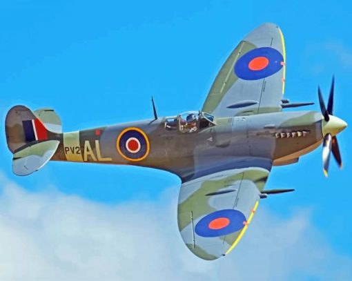 Aesthetic Spitfire paint by numbers