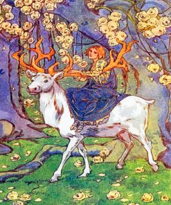 Aesthetic White Stag paint by numbers