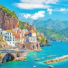 Amalfi Coast Landscape paint by numbers