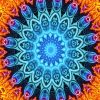 Fire Blue Mandala paint by numbers