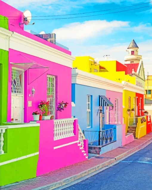 Bo-Kaap Cape Town Paint by numbers