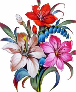 Botanical Flowers paint by numbers