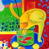 Cat And Fishes Matisse paint by numbers