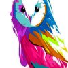 Colorful Owl Pop Art paint by numbers