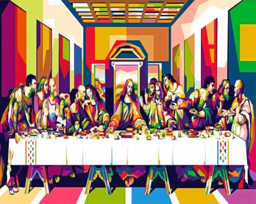 Last Supper Colorful Pop Art