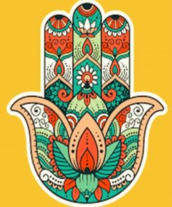 Floral Hamsa Paint by numbers