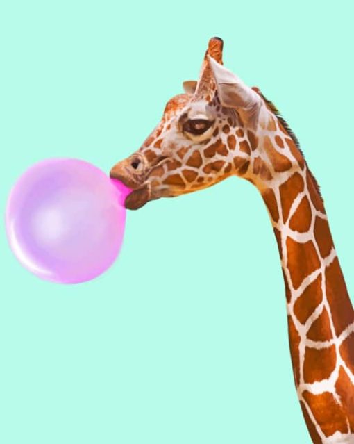 Giraffe Bubblegum Paint by numbers