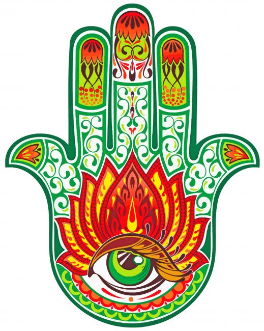 Green Hamsa Paint by numbers