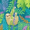 Happy Sloth Paint by numbers