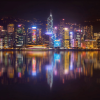 Hong Kong Skyline Lights Paint by numbers