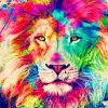colorful lion Paint by numbers