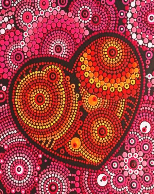 Mandala Heart paint by numbers