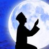 Muslim Man Praying Silhouette Paint by numbers