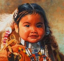 Native American Girl Paint by numbers