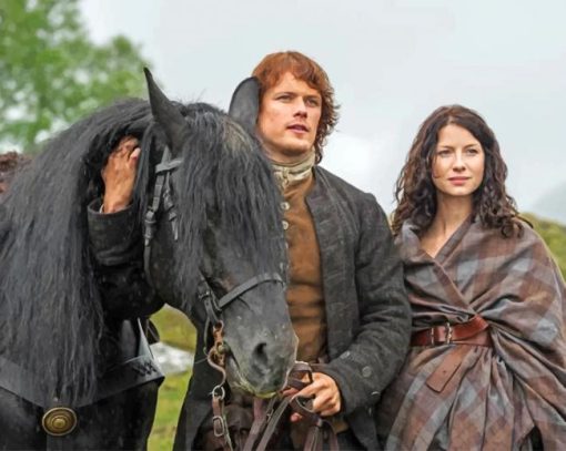 Outlander Jamie And Claire Paint by numbers