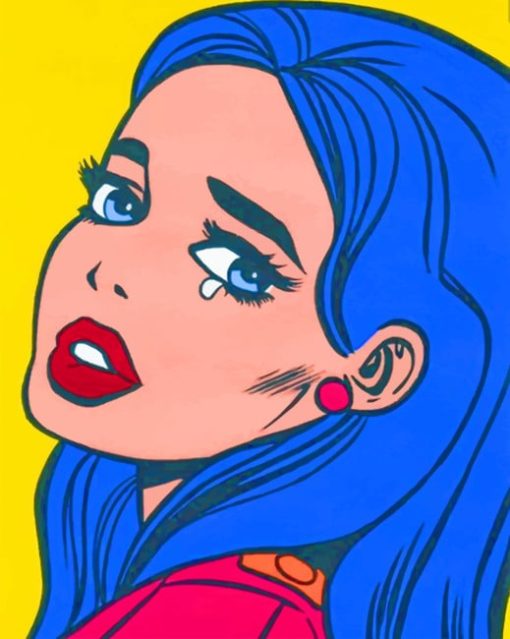 Sad Girl Pop Art Paint by Numbers