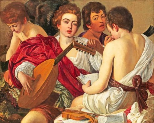 The Musicians Caravaggio paint by numbers
