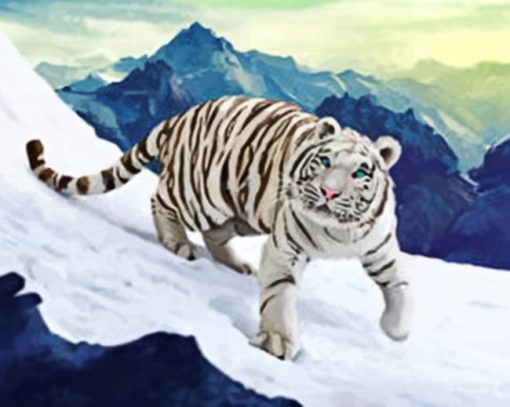 White Tiger In The Snow Paint by numbers