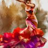 Woman Dancing Flamenco Paint by numbers