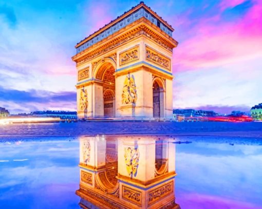 Arc De Triomph In Paris Paint by numbers