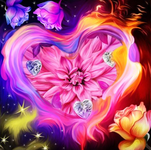 Flower Of Love Paint by numbers