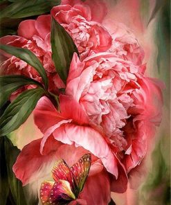 Butterfly Peony Paint by numbers
