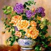 Fresh Flowers in a Vase Paint by numbers
