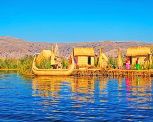 Titicaca Lake Peru paint by numbers