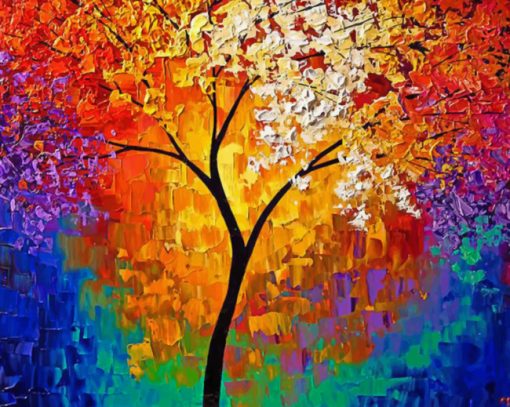 Aesthetic Abstract Tree Paint by numbers