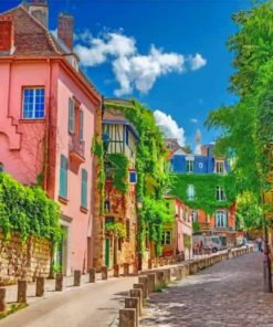 Aesthetic Montmartre paint by numbers