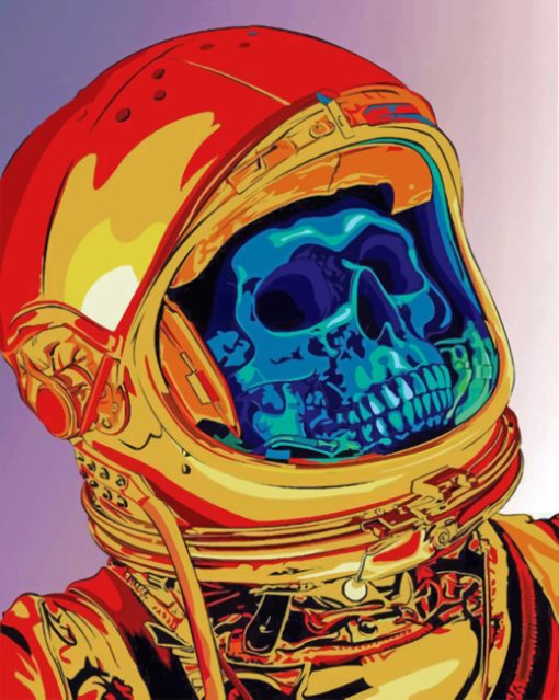 Astronaut Skull paint by numbers