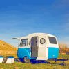 Aesthetic Blue Camper Paint by numbers