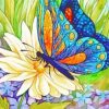 Blue Butterfly Paint by numbers