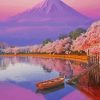 Cherry Blossom Mt Fuji Paint by numbers