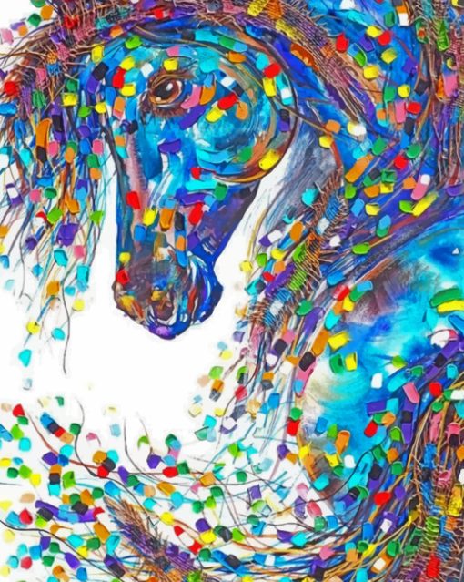 Colorful Horse Paint by numbers
