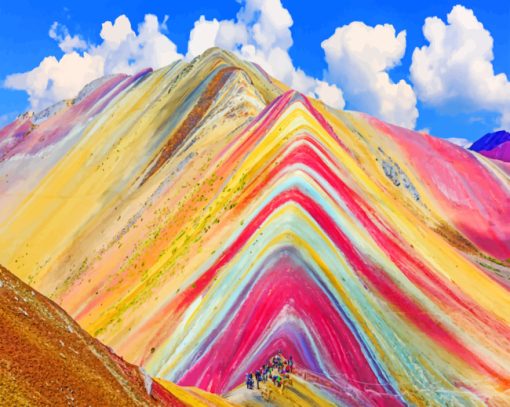 Colorful Mountain Paint by numbers