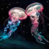 Galaxy Jellyfishes paint by numbers