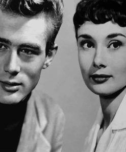 James Dean And Audrey Hepburn paint by numbers