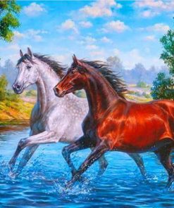 Brown And Grey Horse paint by numbers